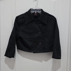 Material Girl Women's Black Mini Jacket Blazer #0132